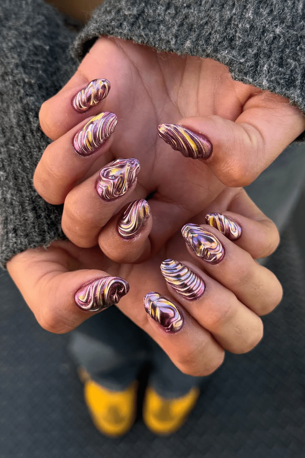 Sheer Pink Iridescent Chrome Sheer Pink Iridescent Chrome — Chrome Nails