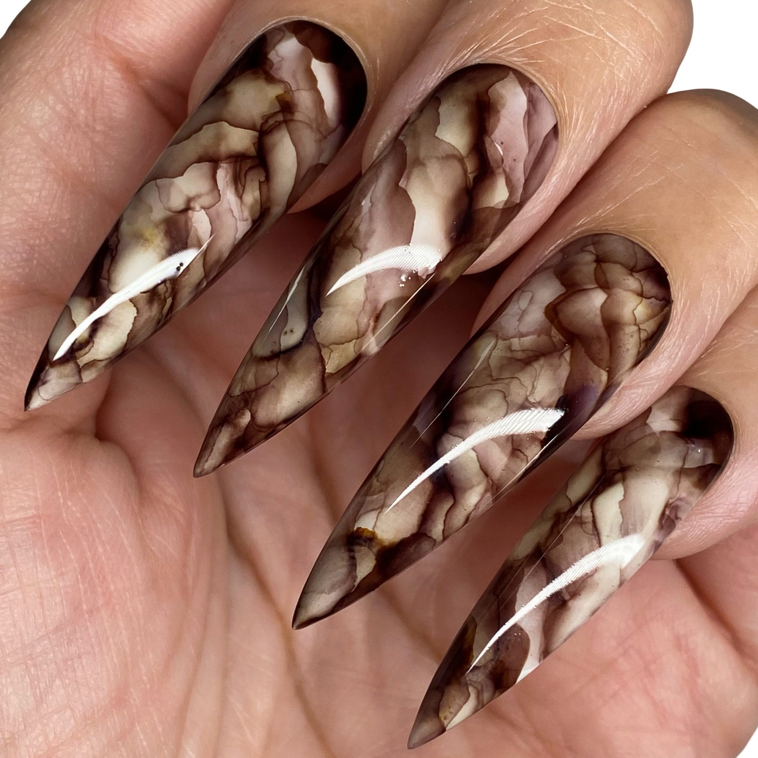 Sophisticated Brown and Beige Smoky Marble Sophisticated Brown and Beige Smoky Marble — Marble Nails