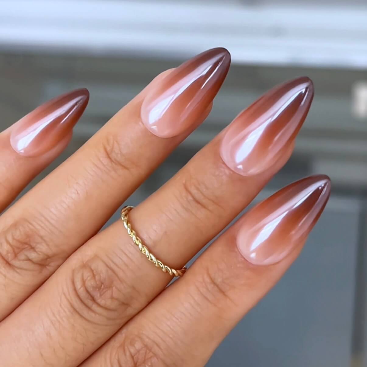 Milky Pink to White French Ombre Stiletto Milky Pink to White French Ombre Stiletto — Ombre Nails