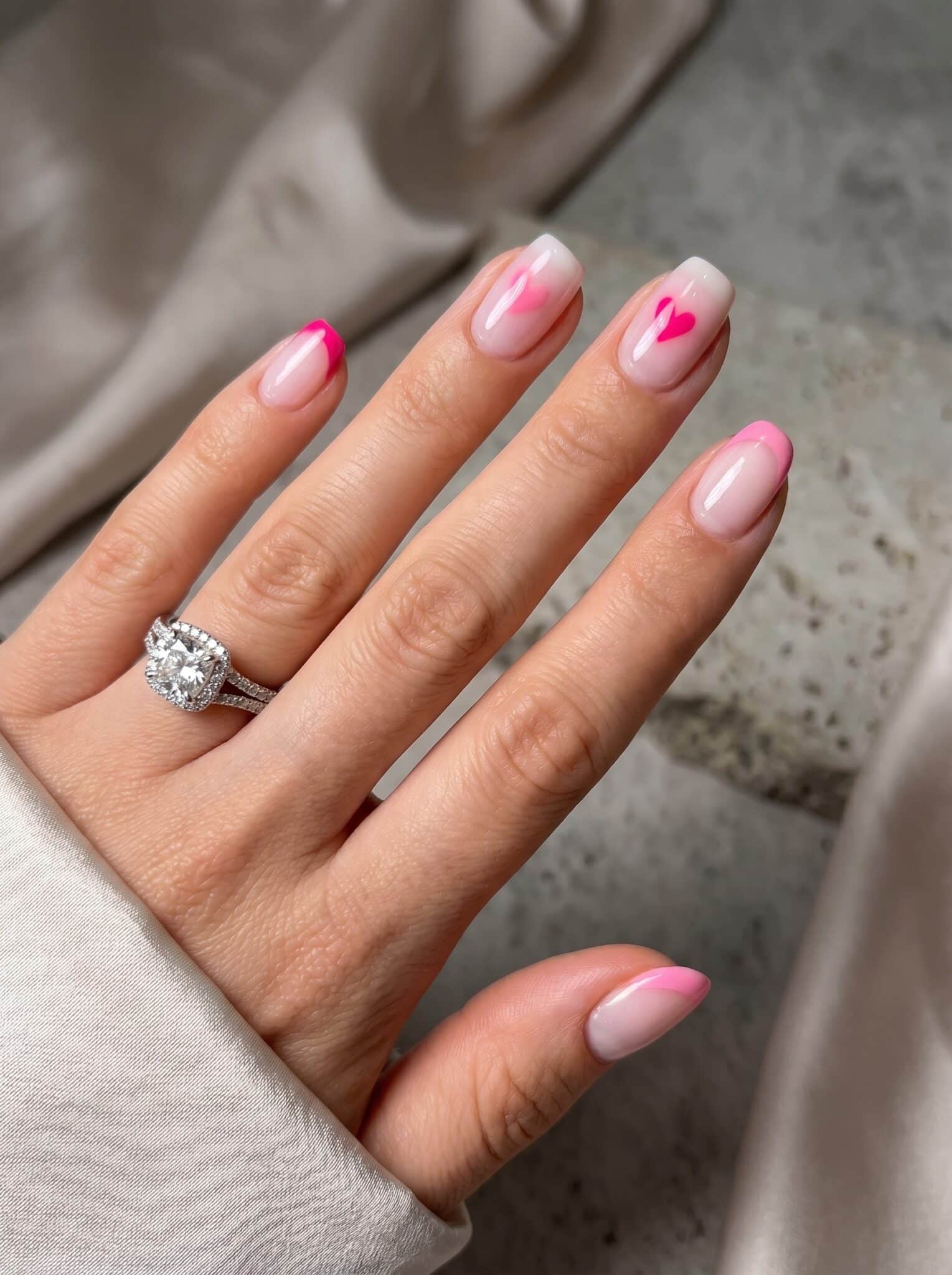 Romantic Casual Visual Idea — Short Coffin Nails