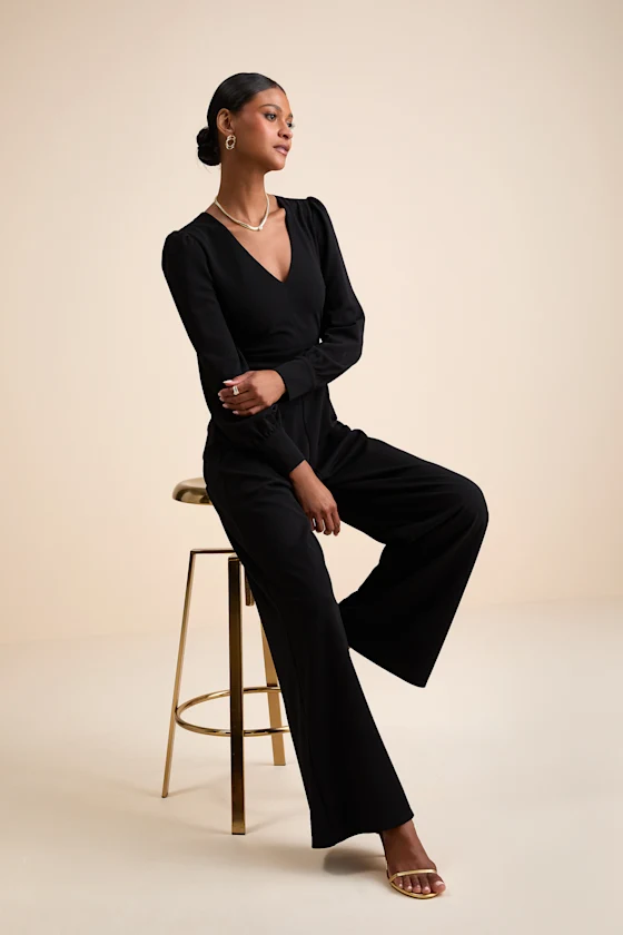 Chic Alternative: Black Wide-Leg Jumpsuit Chic Alternative: Black Wide-Leg Jumpsuit — Wedding Guest Outfits