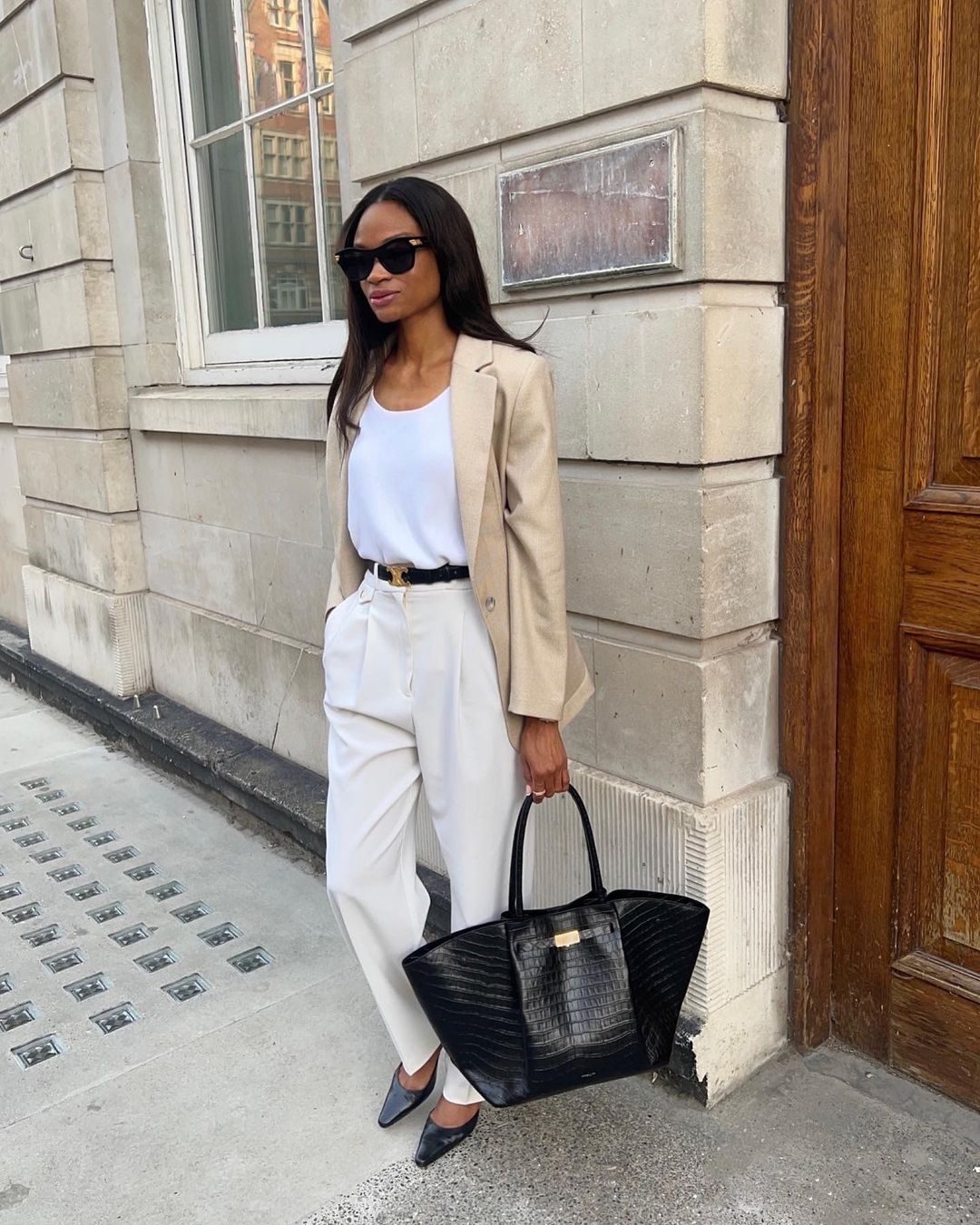 Structured Blazer and Pleated Trousers for a Polished Work Ensemble — Work Outfits