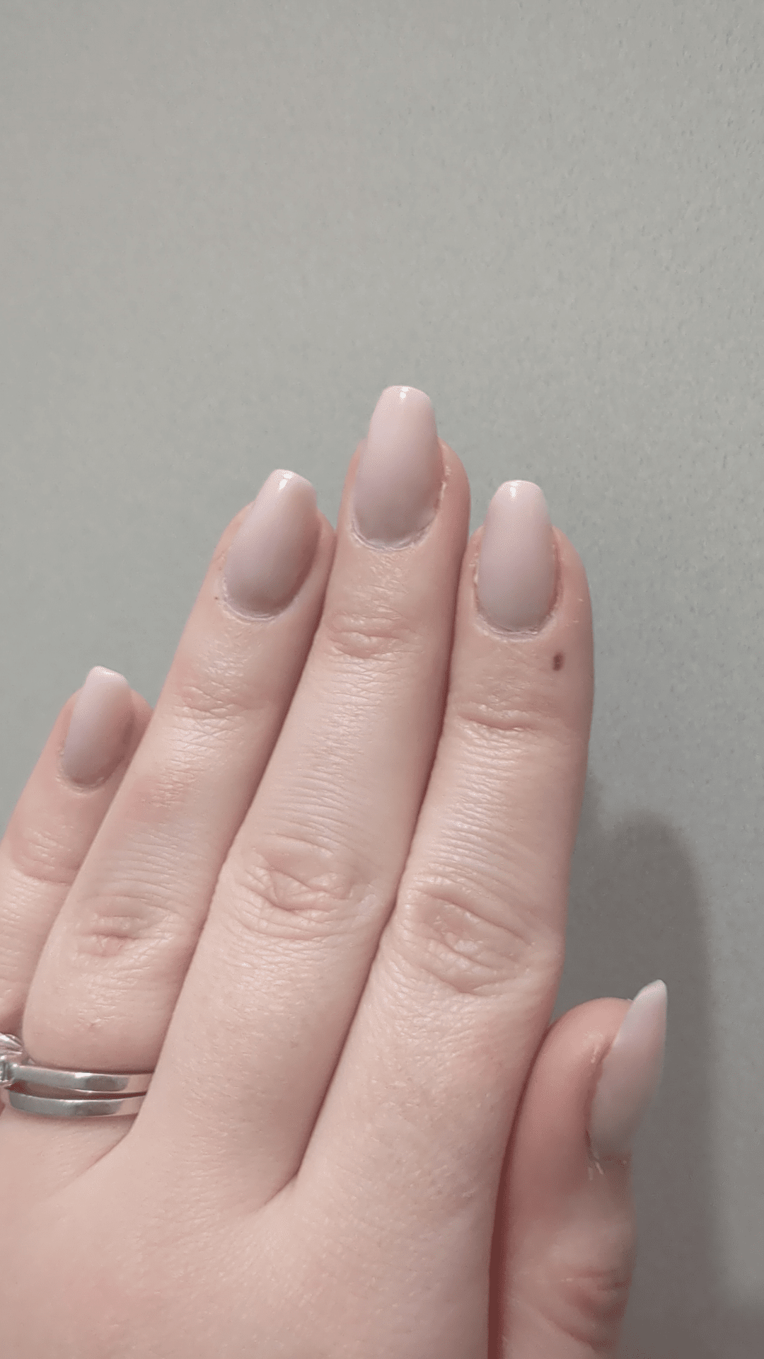 Short Nude Coffin Polygel — Polygel Nails