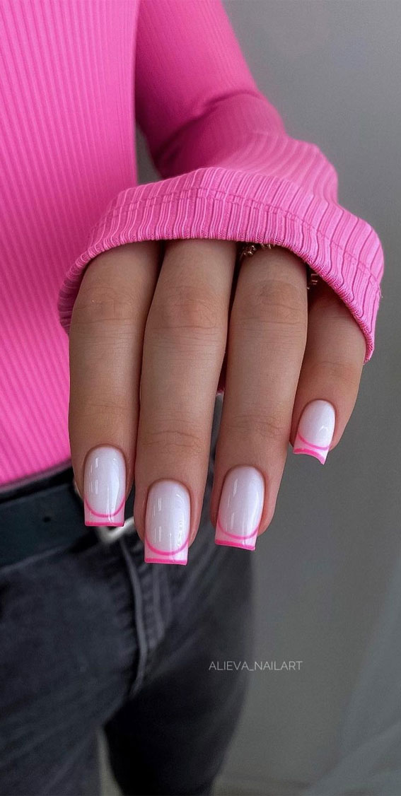 Precise Line Work Smooth Finish Visual Idea — Double French Nails