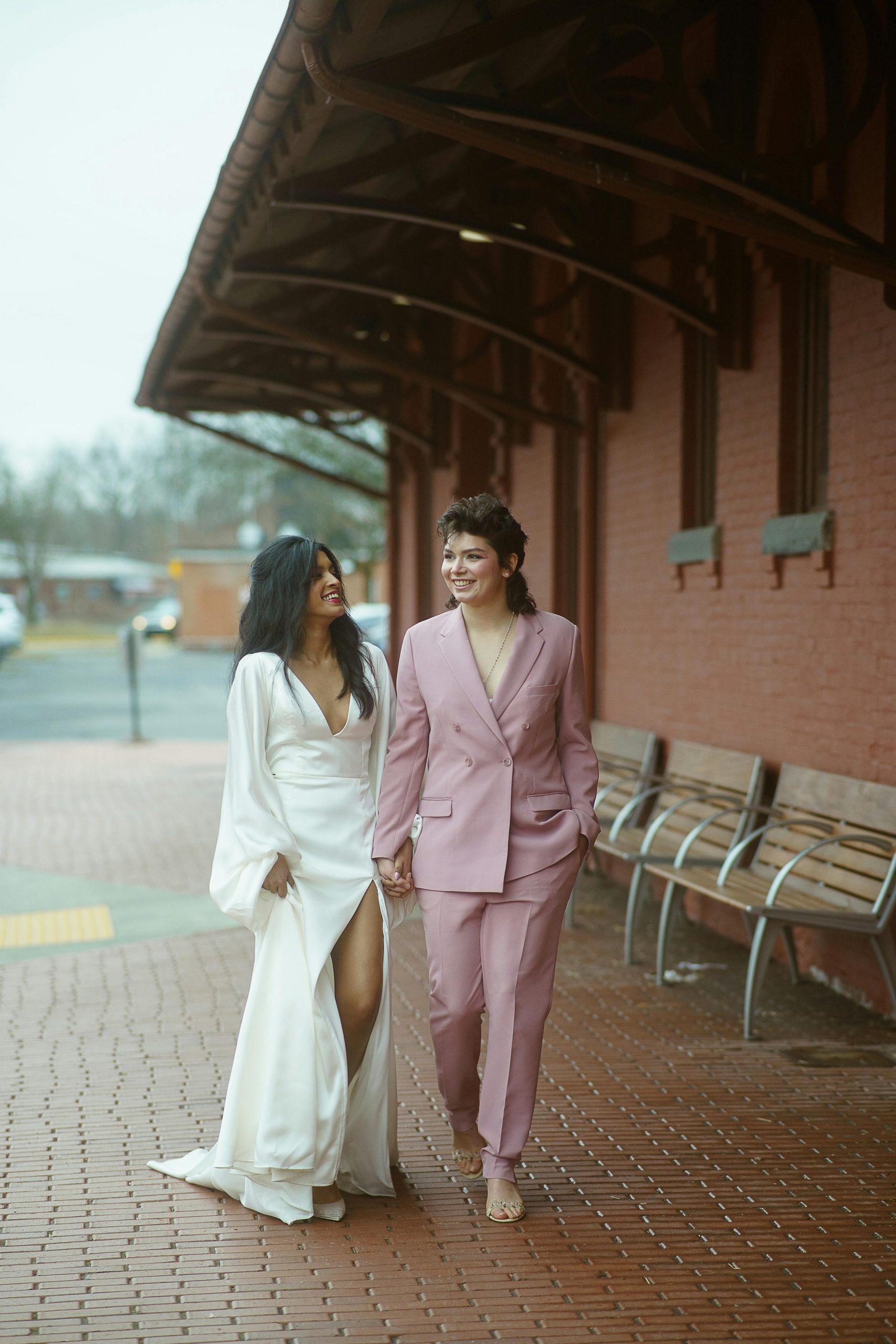 Chic Pink Suit as a Modern Alternative to a White Gown Chic Pink Suit as a Modern Alternative to a White Gown — Courthouse Wedding Outfits