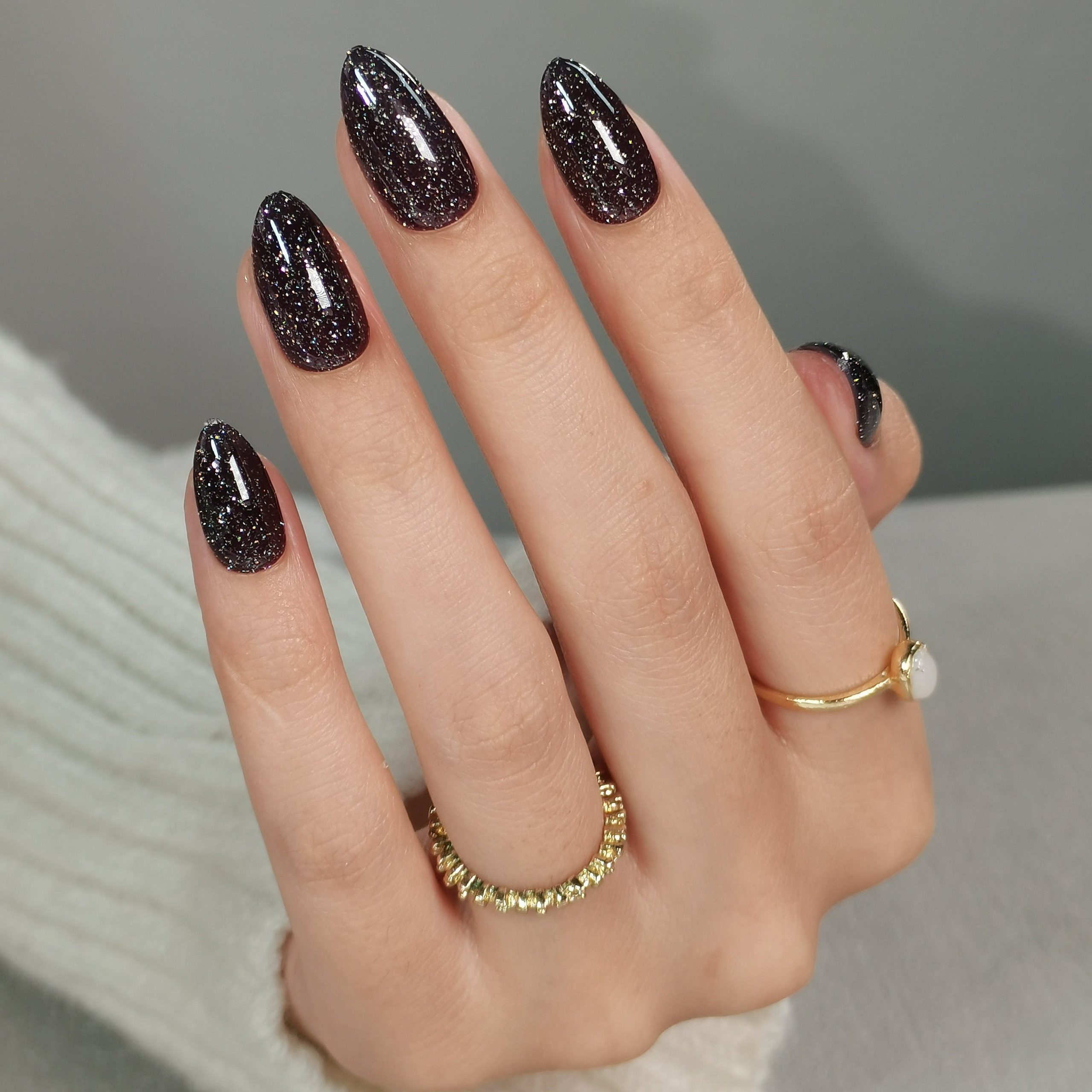 Fine Glitter High Gloss Visual Idea — Glitter Nails