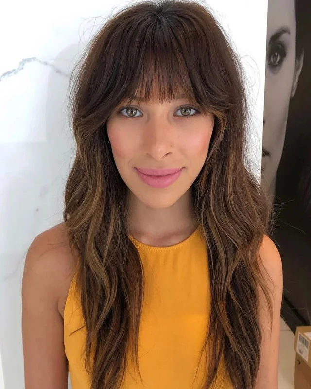 21 Birkin Bangs for Long Hair to Refresh Your Look