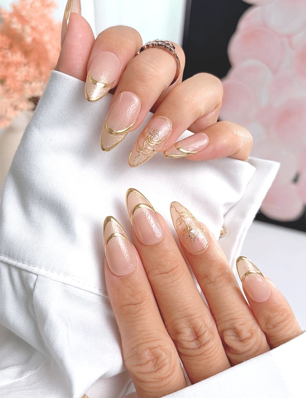 Elegant Visual Idea — Almond French Tip Nails