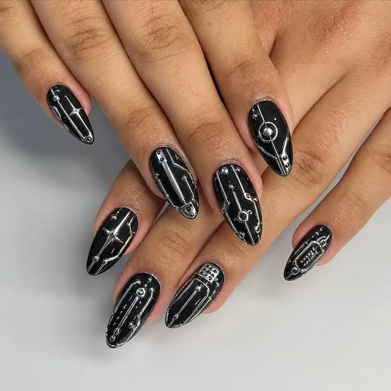 Futuristic Visual Idea Futuristic Visual Idea — Goth Nails