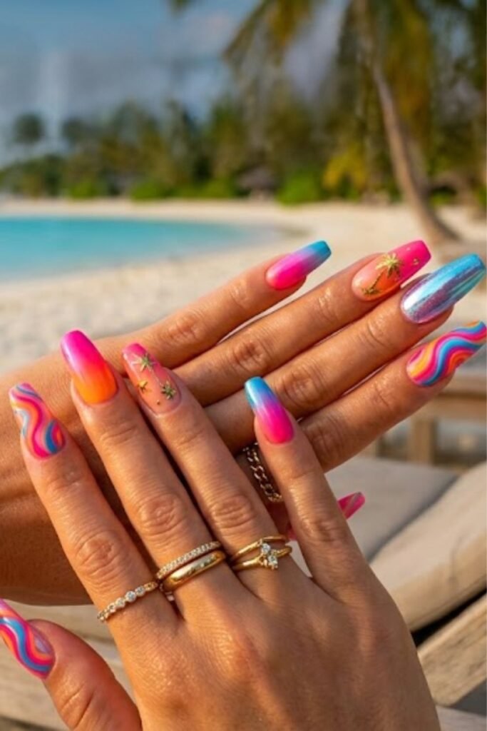 Summer Vacation Visual Idea Summer Vacation Visual Idea — Baddie Nails