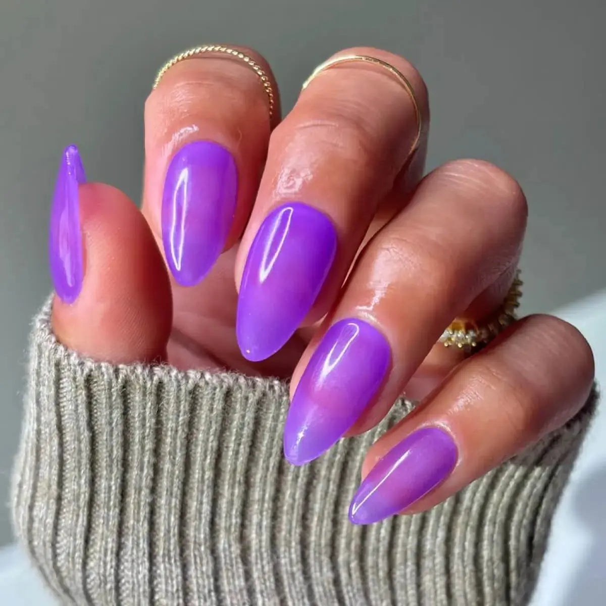 Vibrant Purple Jelly Stilettos Vibrant Purple Jelly Stilettos — Dip Powder Nails