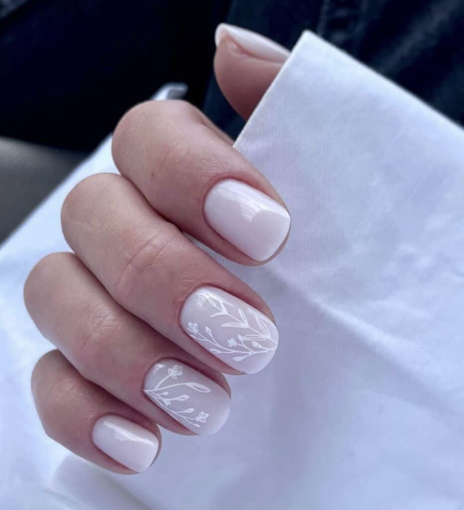 Flawless Glossy White Short Round Nails Flawless Glossy White Short Round Nails — White Nails