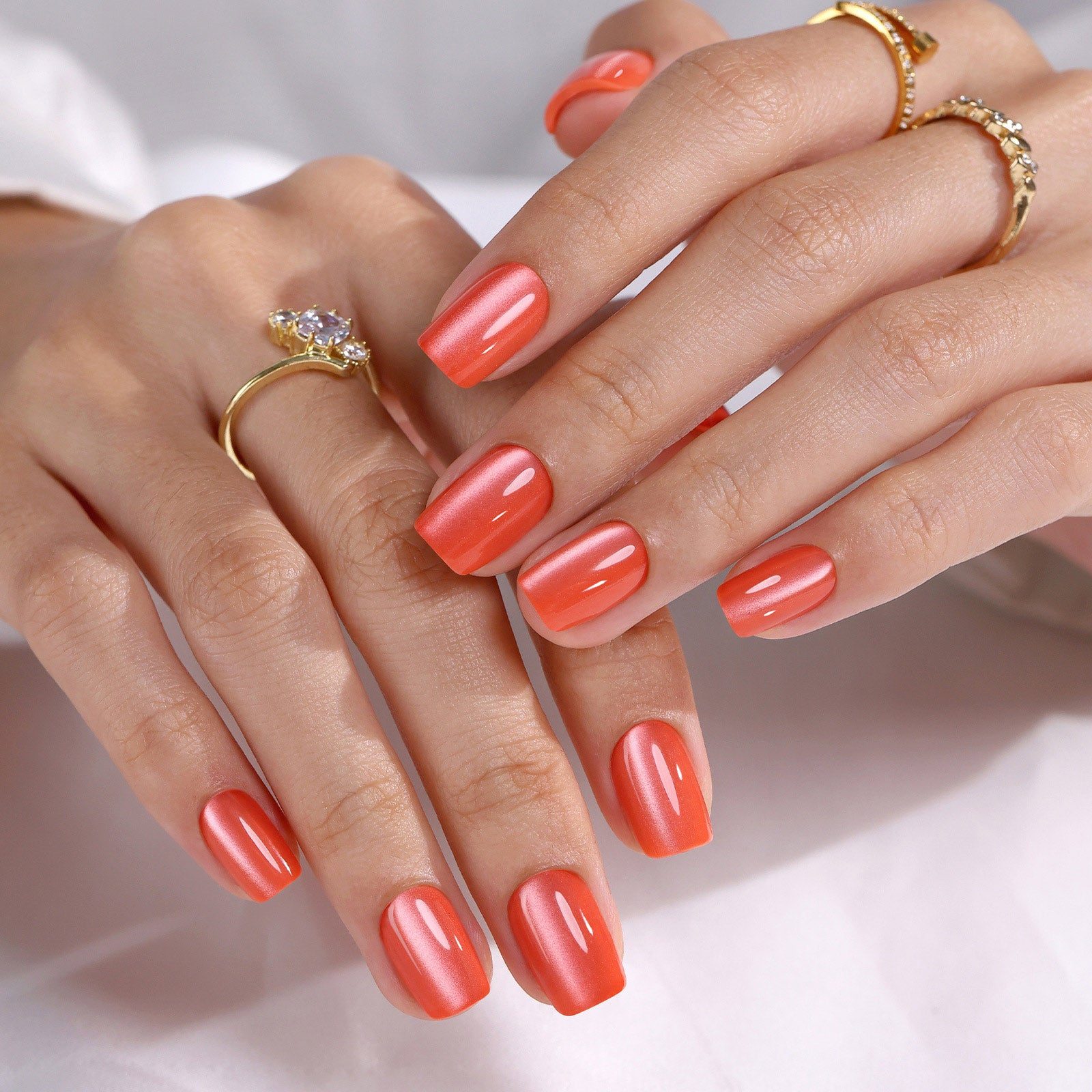 Visual Idea — Orange Nails