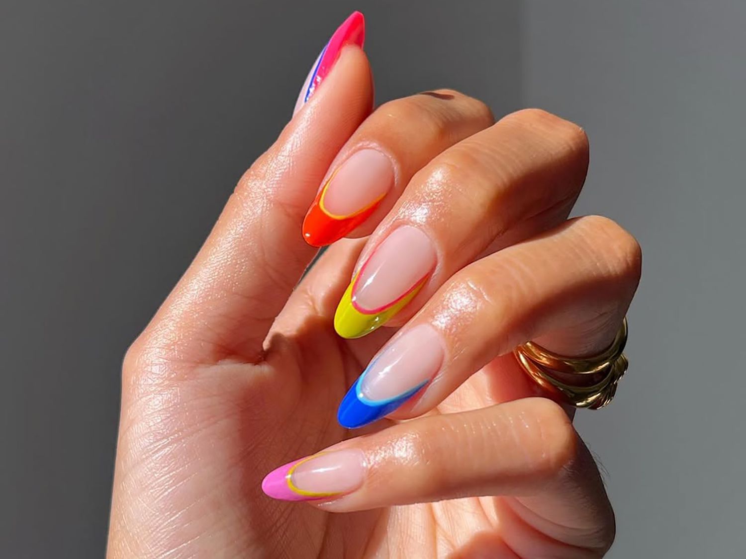 Glossy Visual Idea — Double French Nails