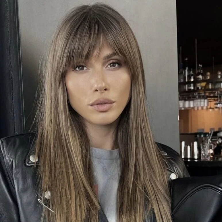 21 Birkin Bangs for Long Hair to Refresh Your Look