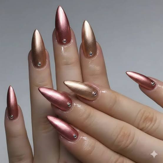 Both Hands Opaque Pink Chrome Both Hands Opaque Pink Chrome — Pink Chrome Nails