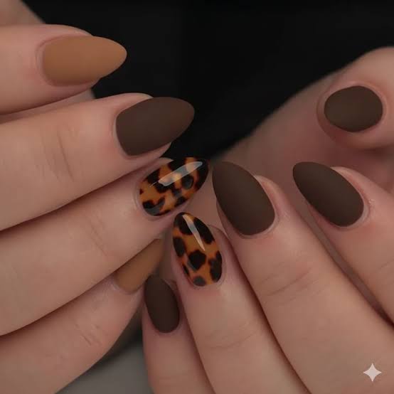 Matte Visual Idea Matte Visual Idea — Brown Nails
