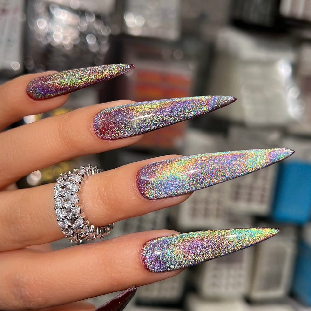 Glitter Holographic Visual Idea Glitter Holographic Visual Idea — Holographic Nails