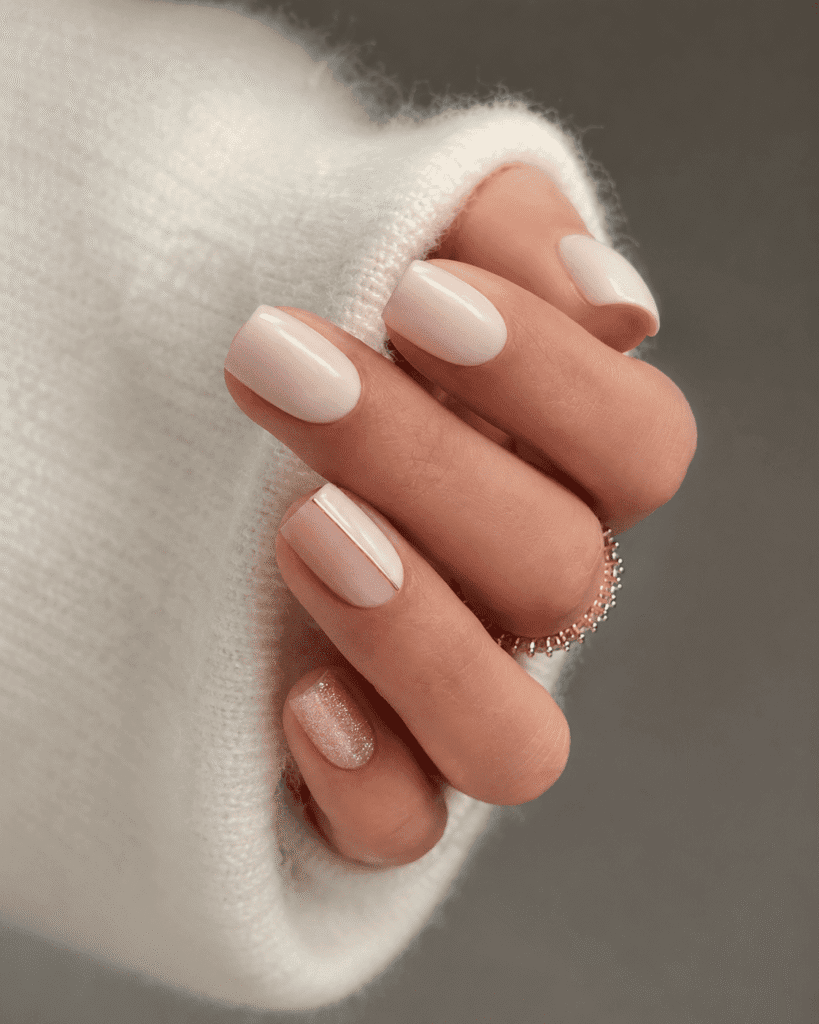 Glossy Glitter Visual Idea — Classy Nails