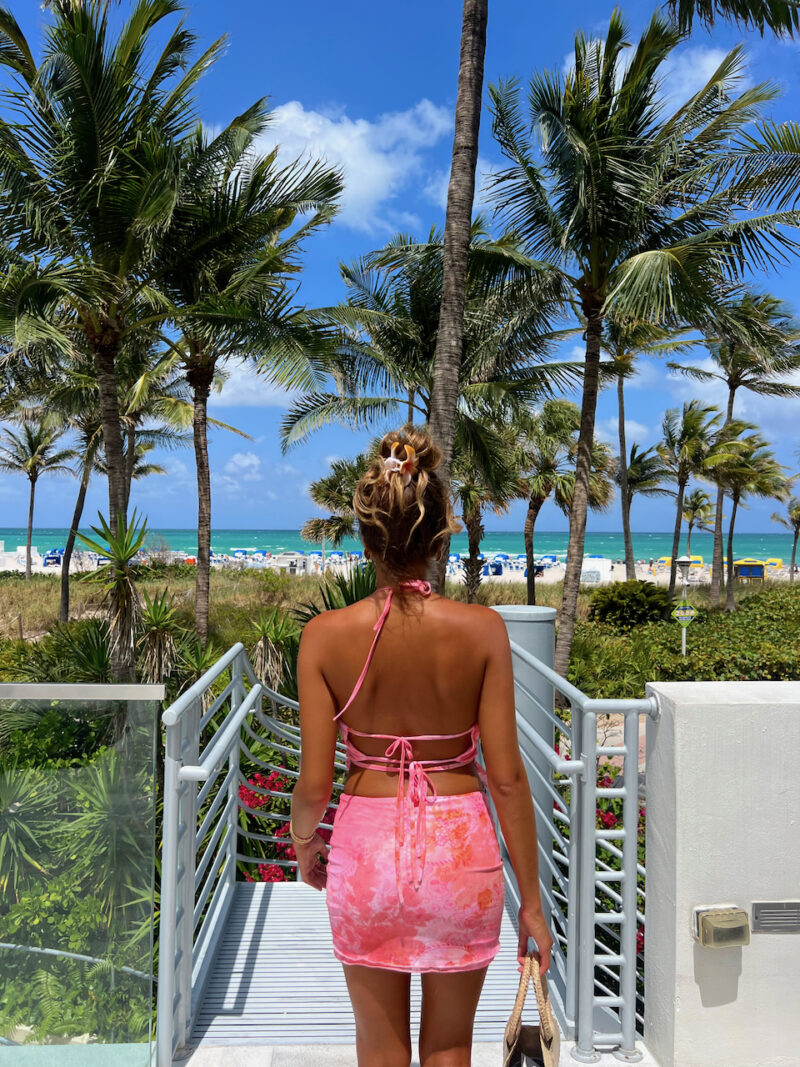 Pink and Orange Tie-Dye Halter Top and Mini Skirt Set Pink and Orange Tie-Dye Halter Top and Mini Skirt Set — Miami Outfits