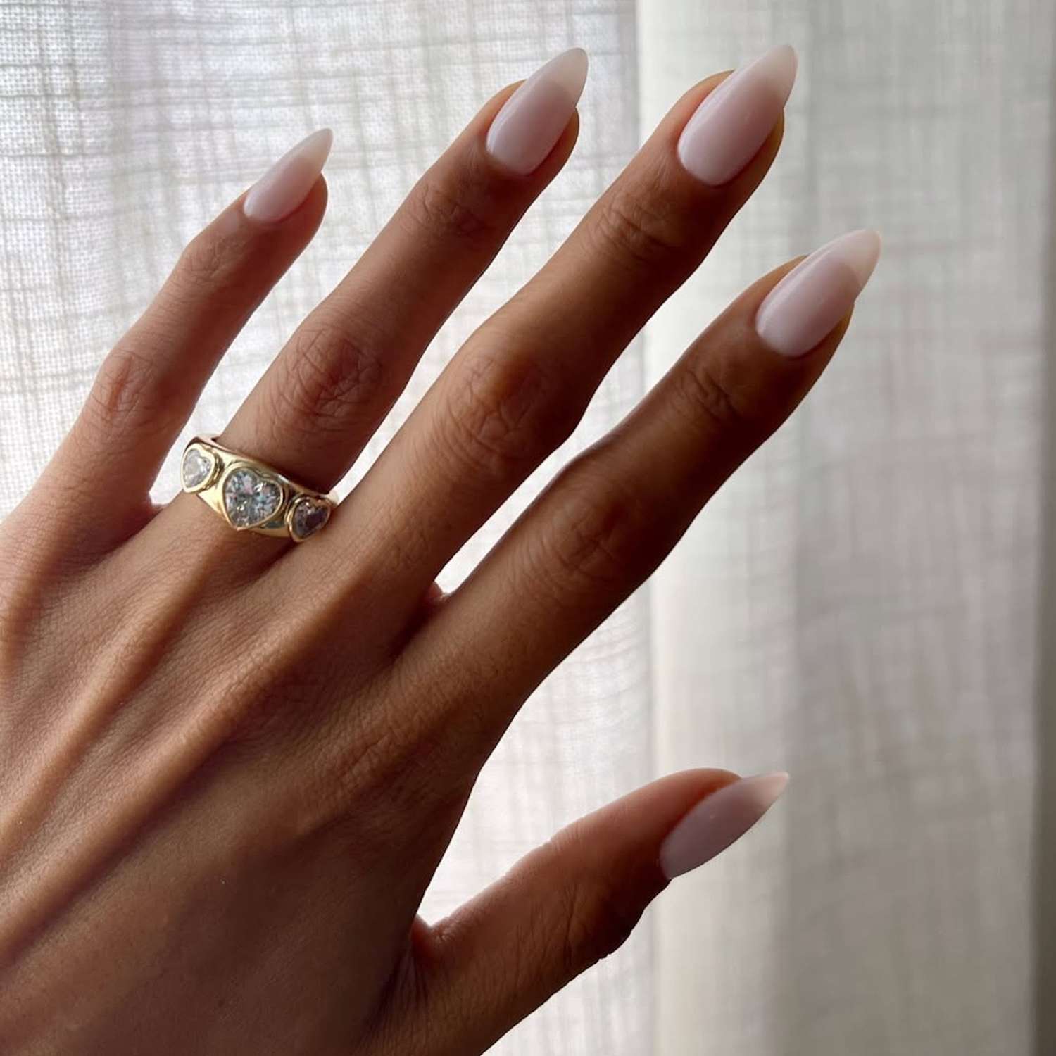 Long Stiletto Sheer Pale Pink Nails — Funny Bunny Nails