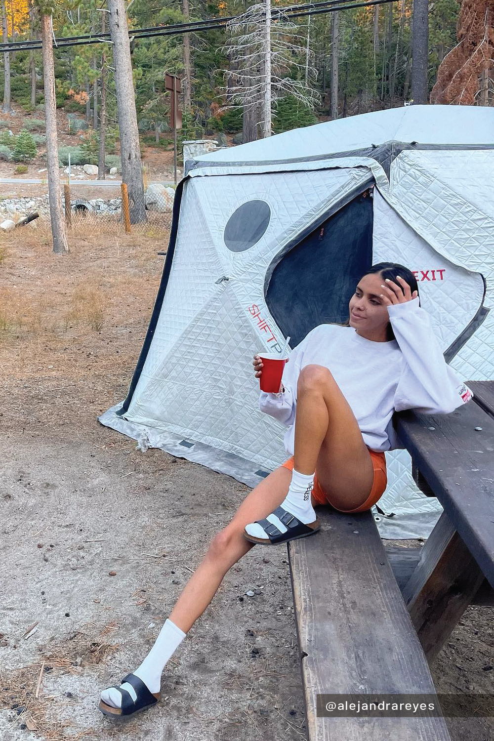 Bright Shorts for Relaxed Campsite Lounging Bright Shorts for Relaxed Campsite Lounging — Camping Outfits