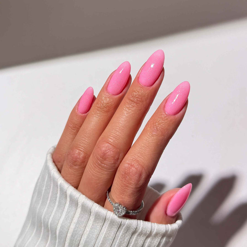 Dazzling Hot Pink Glitter Stilettos — Pink Nails
