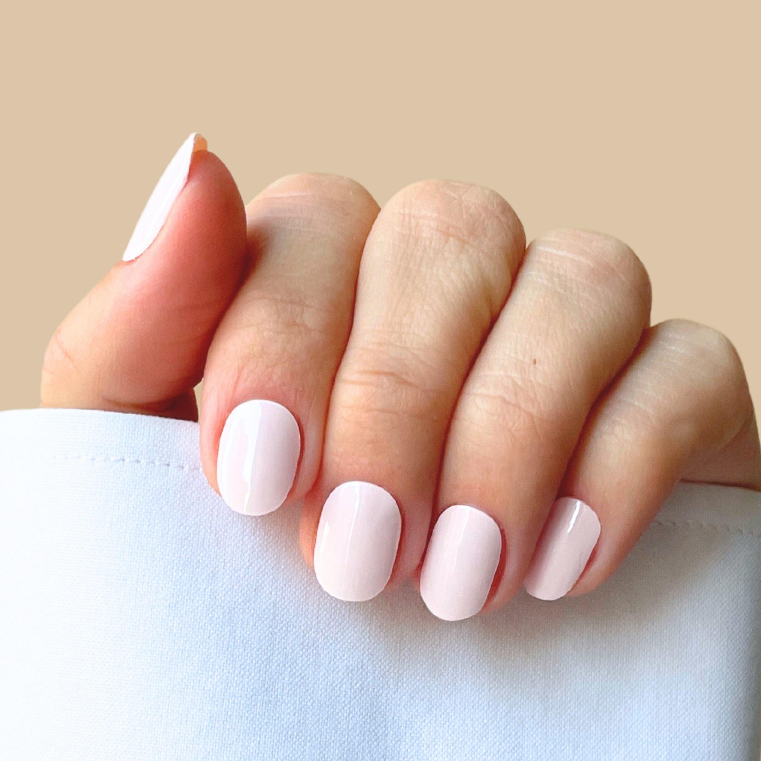 Perfectly Smooth Pale Pink Round Nails Perfectly Smooth Pale Pink Round Nails — Work Nails