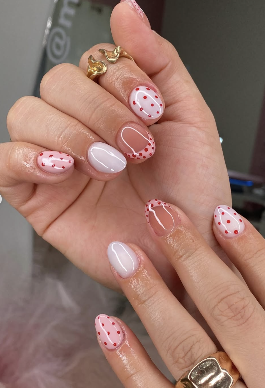 Red Polka Dots Visual Idea — Nail Art
