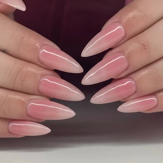 Milky Pink Base with Subtle Accents — Jelly Nails
