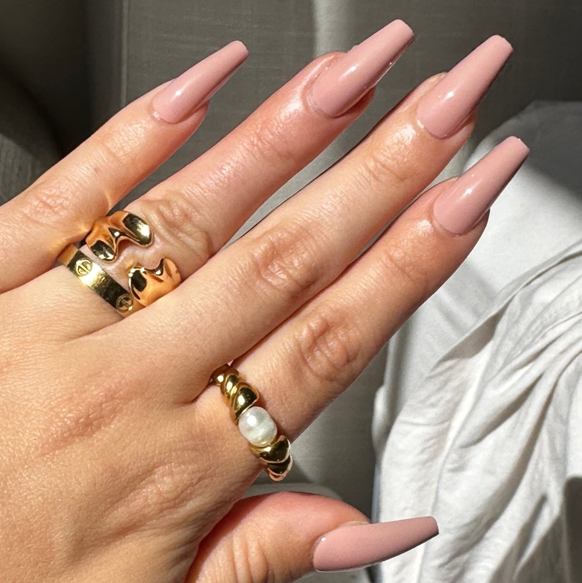 Long Coffin Dusty Rose Nude Nails Long Coffin Dusty Rose Nude Nails
