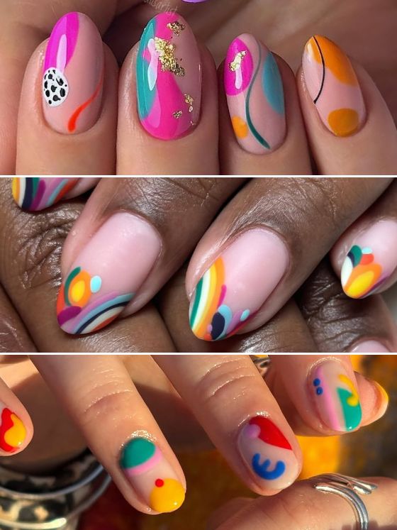 Multiple Hands And Close-Ups Of Nails Visual Idea — Nail Art
