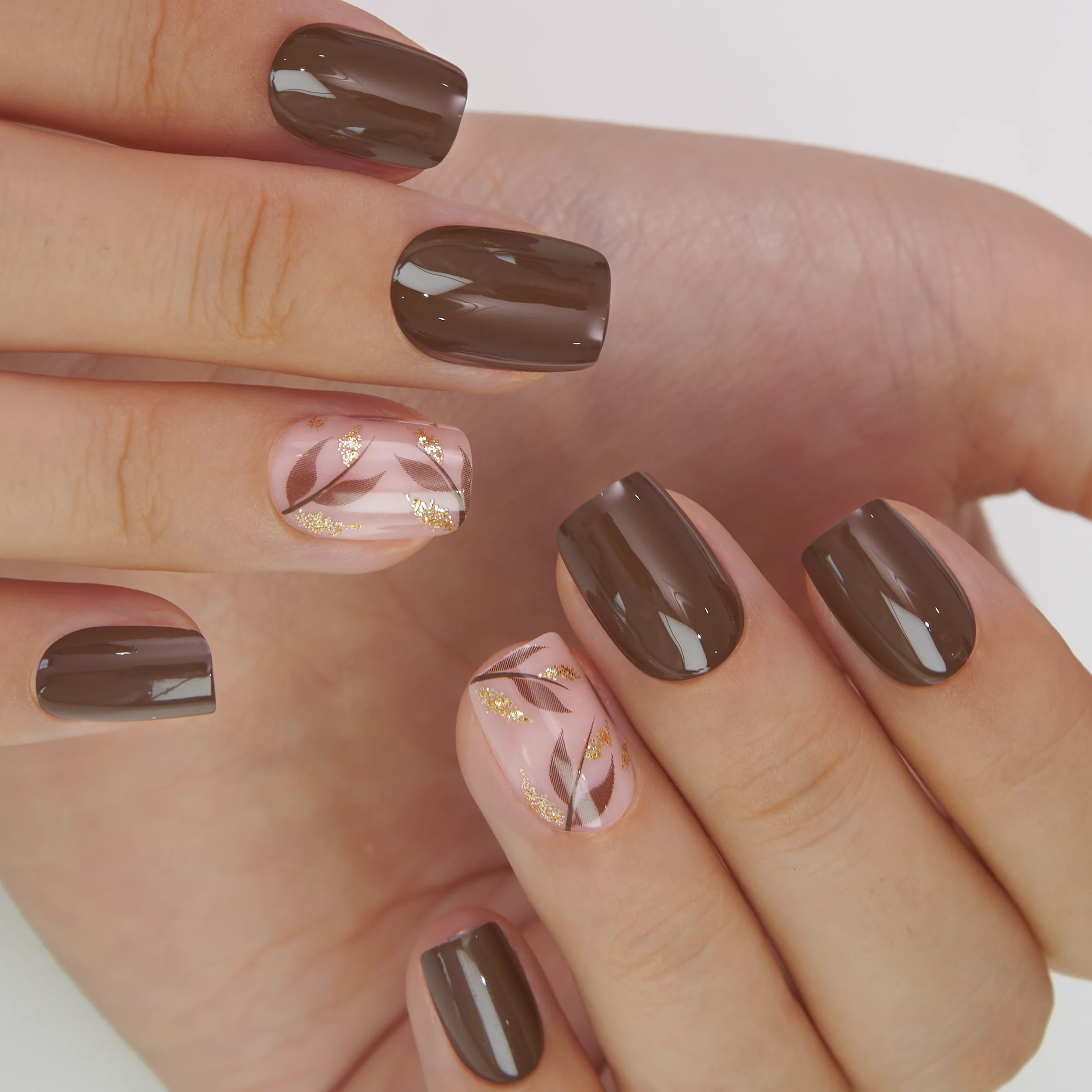 Fall Visual Idea — Simple Short Nails