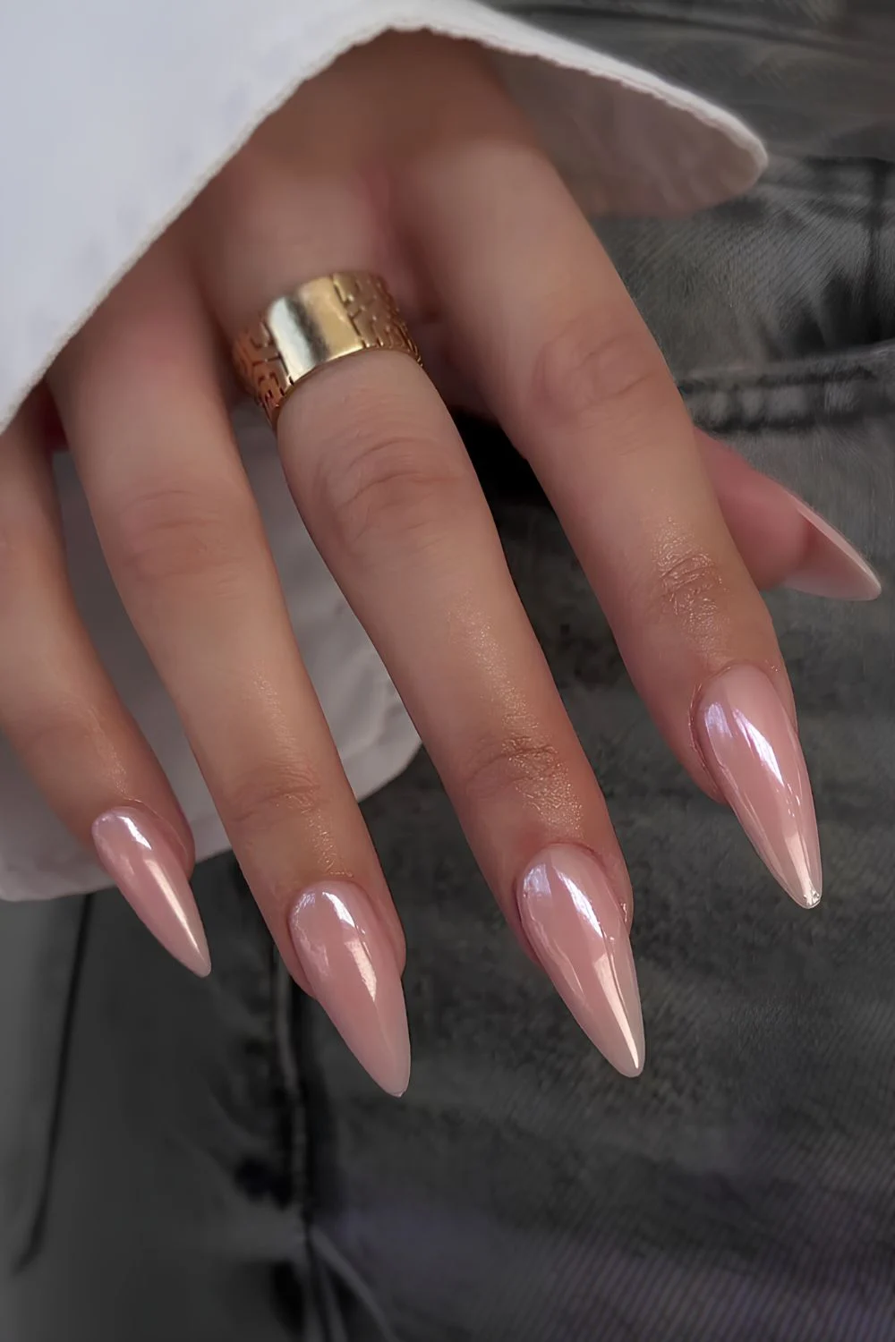 Glossy Pearlescent Visual Idea — Classy Nails