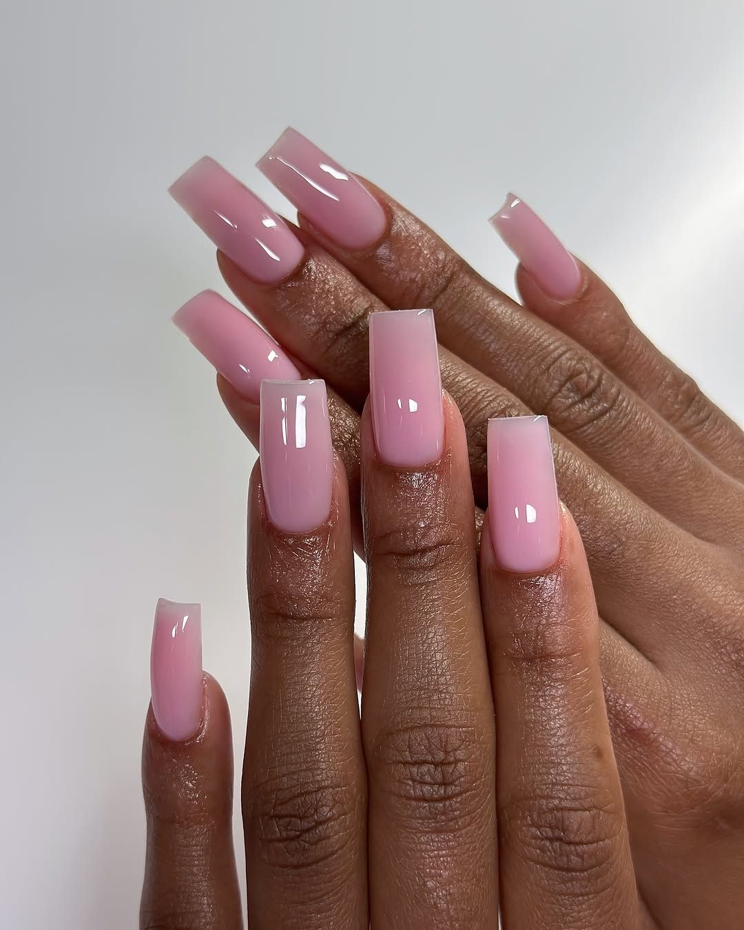 Clean Cuticle Work And Even Application Visual Idea — Long Square Nails