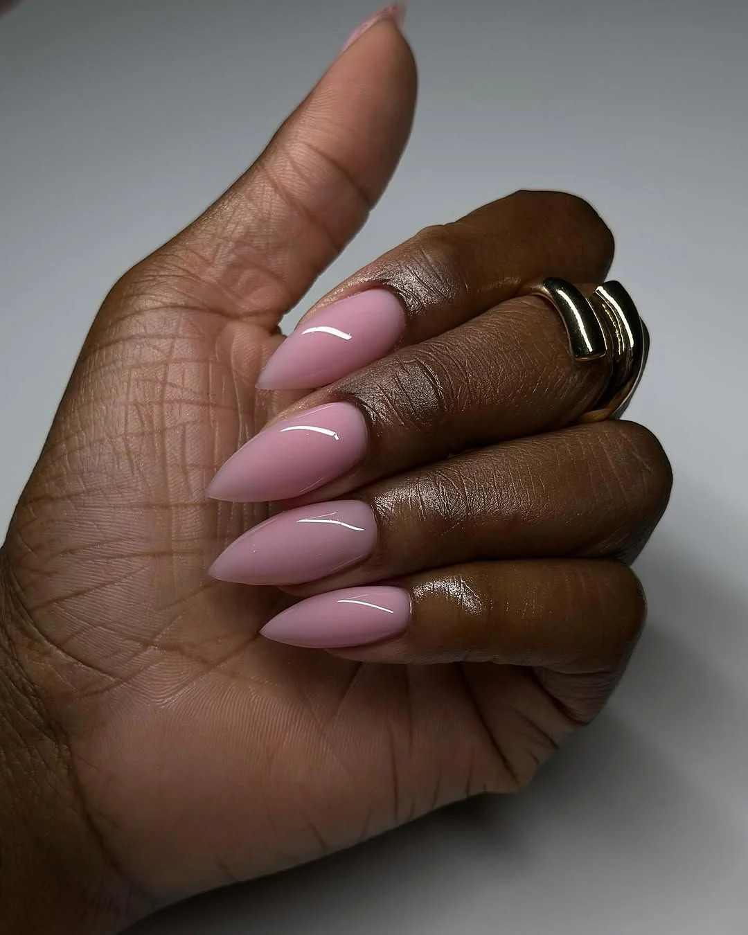 Soft Pink Base With White Tips Visual Idea — Stiletto Nails
