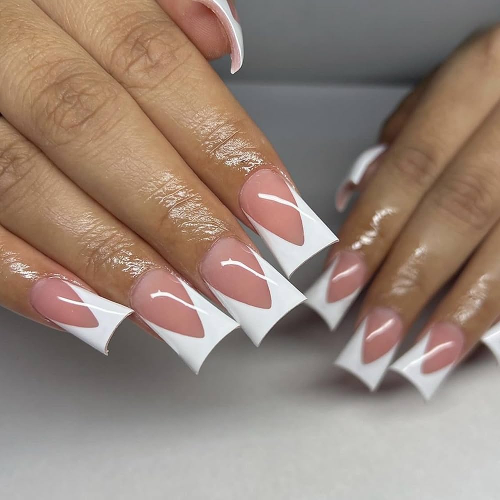 V-Cut French Manicure V-Cut French Manicure — Duck Nails