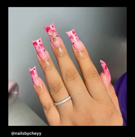 Pink Gradient Stiletto Nails Pink Gradient Stiletto Nails — Duck Nails