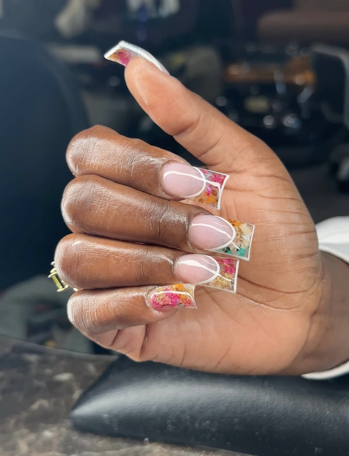 Dried Flower French Tips Dried Flower French Tips — Duck Nails