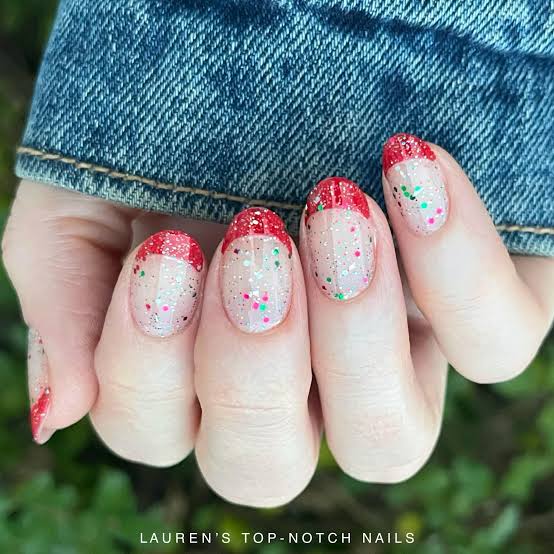 Short Oval Visual Idea — French Tip Nails