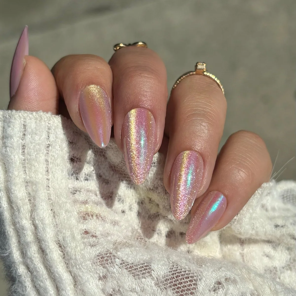 Clean Cuticle Work Even Application Visual Idea — Glitter Nails