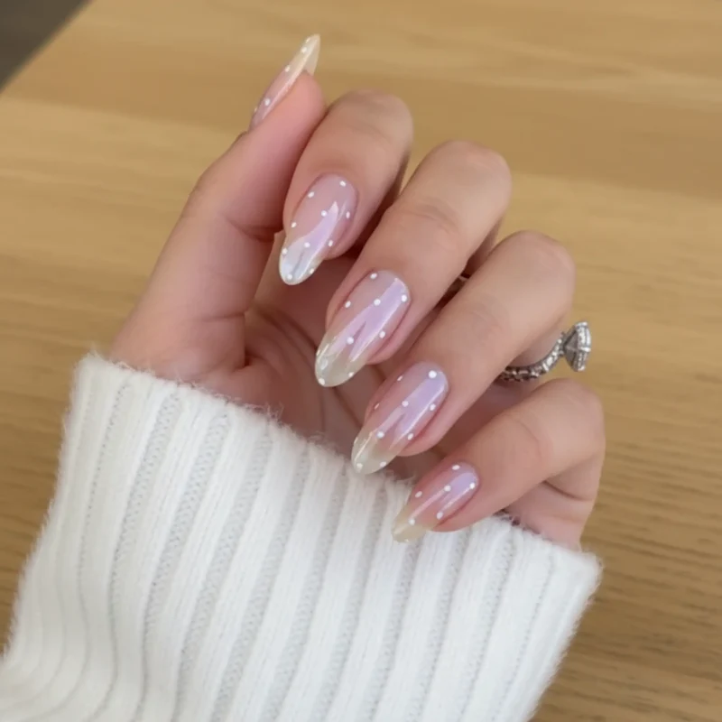 Shimmer Glossy Visual Idea Shimmer Glossy Visual Idea — Polka Dot Nails