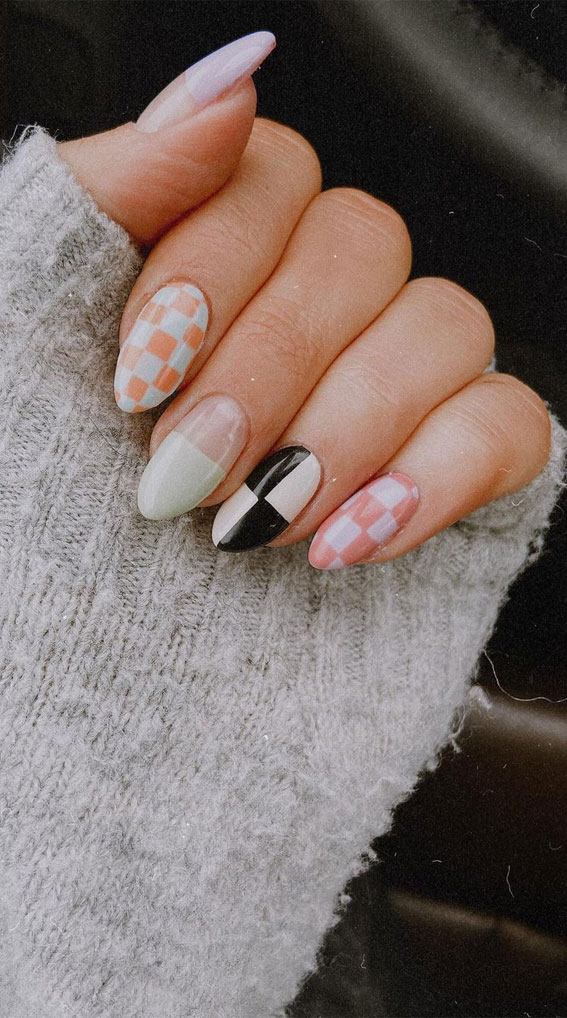 Pastel DIY Checkered French Tips Pastel DIY Checkered French Tips — Checkered Nails