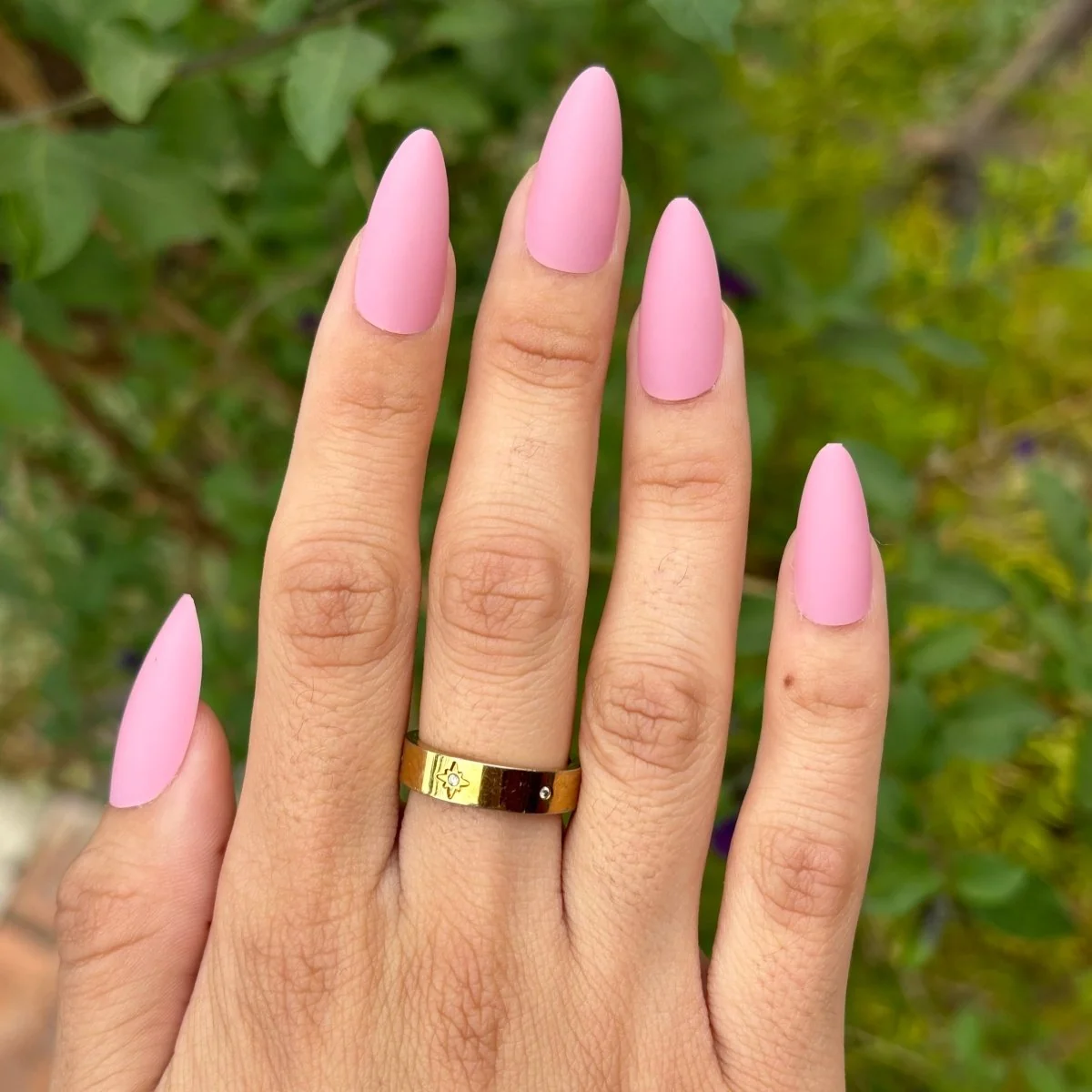 Chic Light Pink Matte Stiletto Nails — Pink Nails
