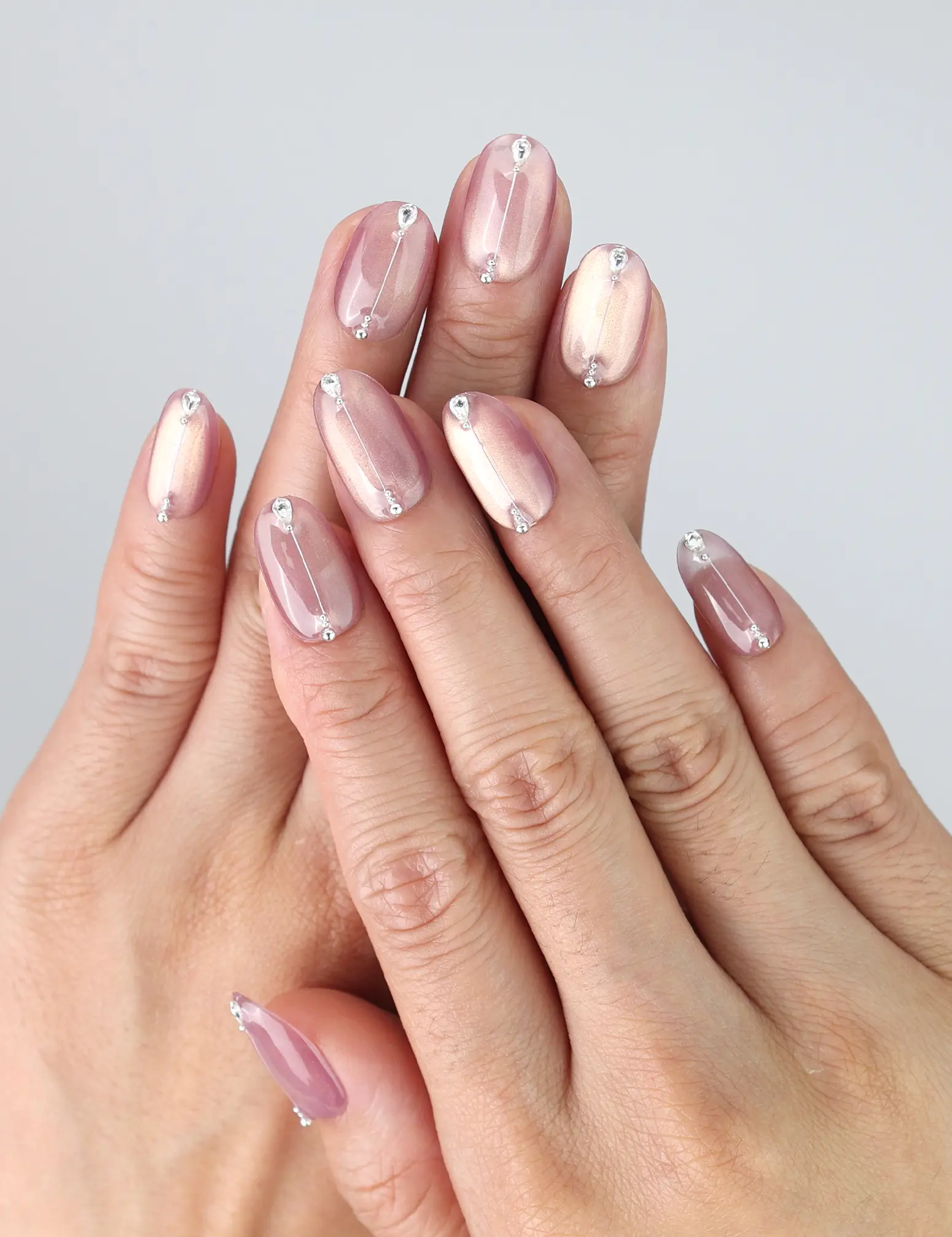 Glossy With A Pearlescent Shimmer Visual Idea — Mauve Nails