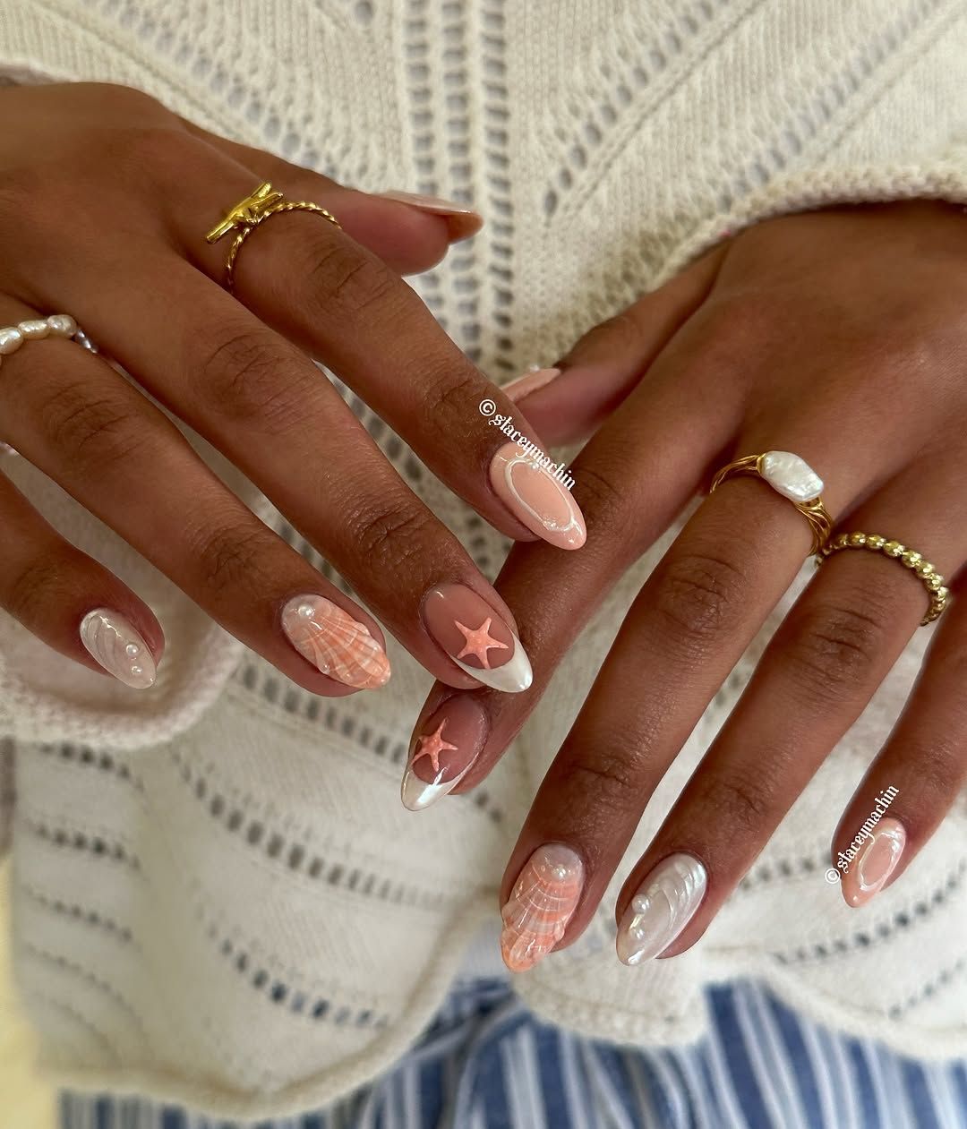 Peach Nails