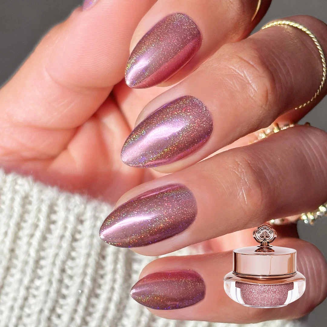 Visual Idea — The Color Shifts With The Light Visual Idea — The Color Shifts With The Light — Rose Gold Nails