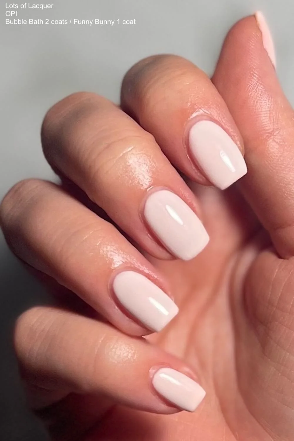 Short Squoval Subtle Pink Accent Nails — Funny Bunny Nails