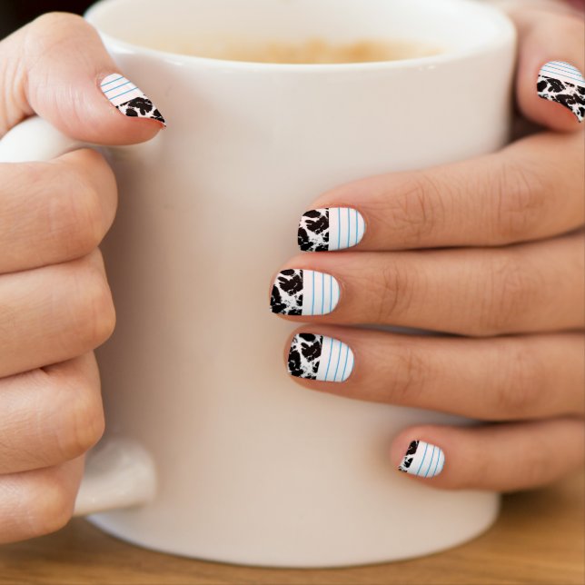 Rounded Animal Print Notebook Nails Rounded Animal Print Notebook Nails — School Nails
