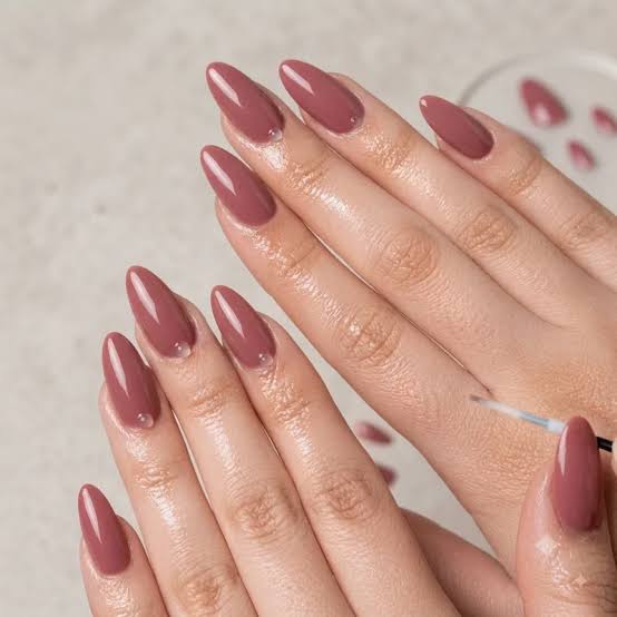 Dusty Rose Stilettos with Bubble Detail Dusty Rose Stilettos with Bubble Detail — Date Night Nails